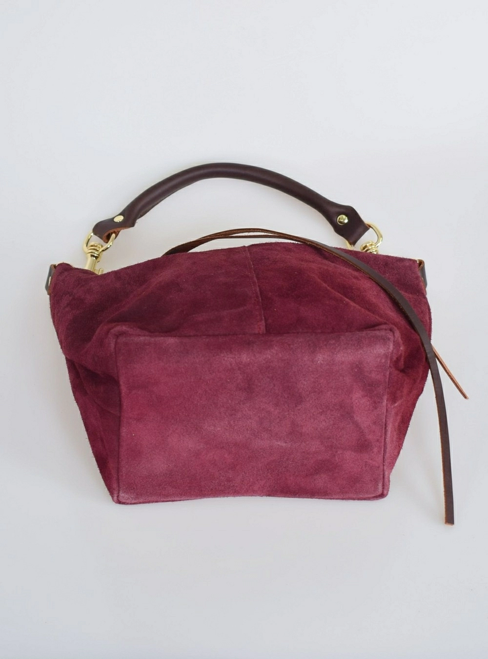 Bolso piel ante asa corta Bolso piel ante asa corta