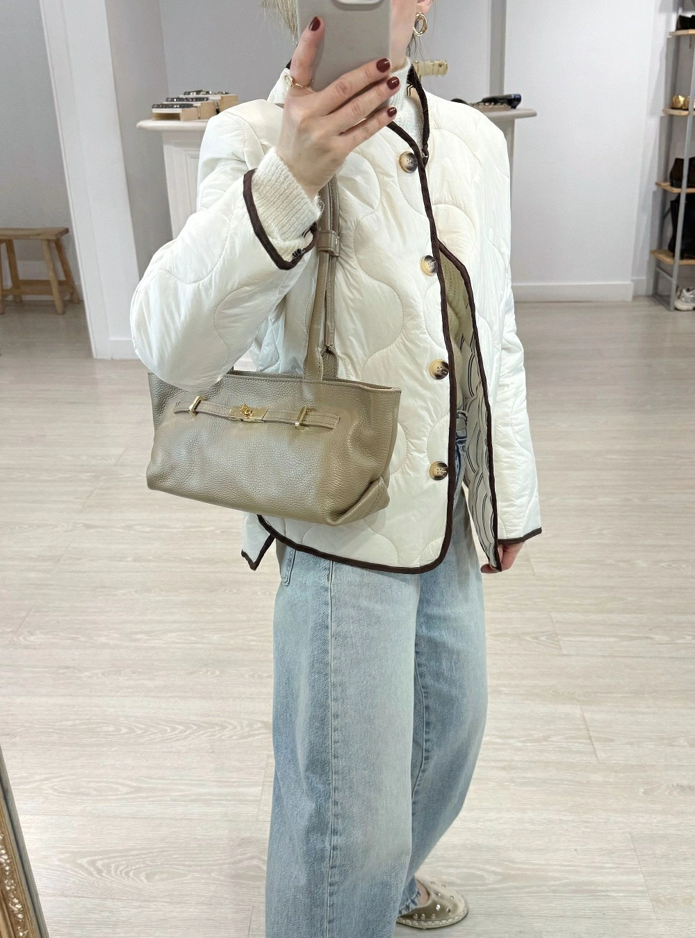 Bolso piel asas hombro