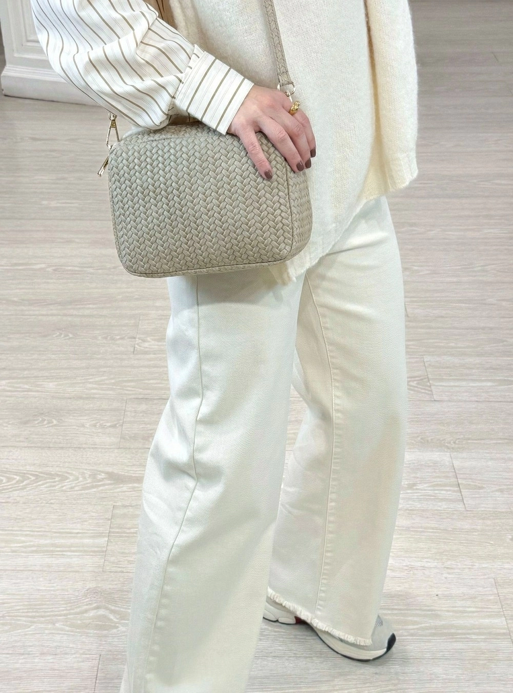 Bolso piel bandolera intreccio