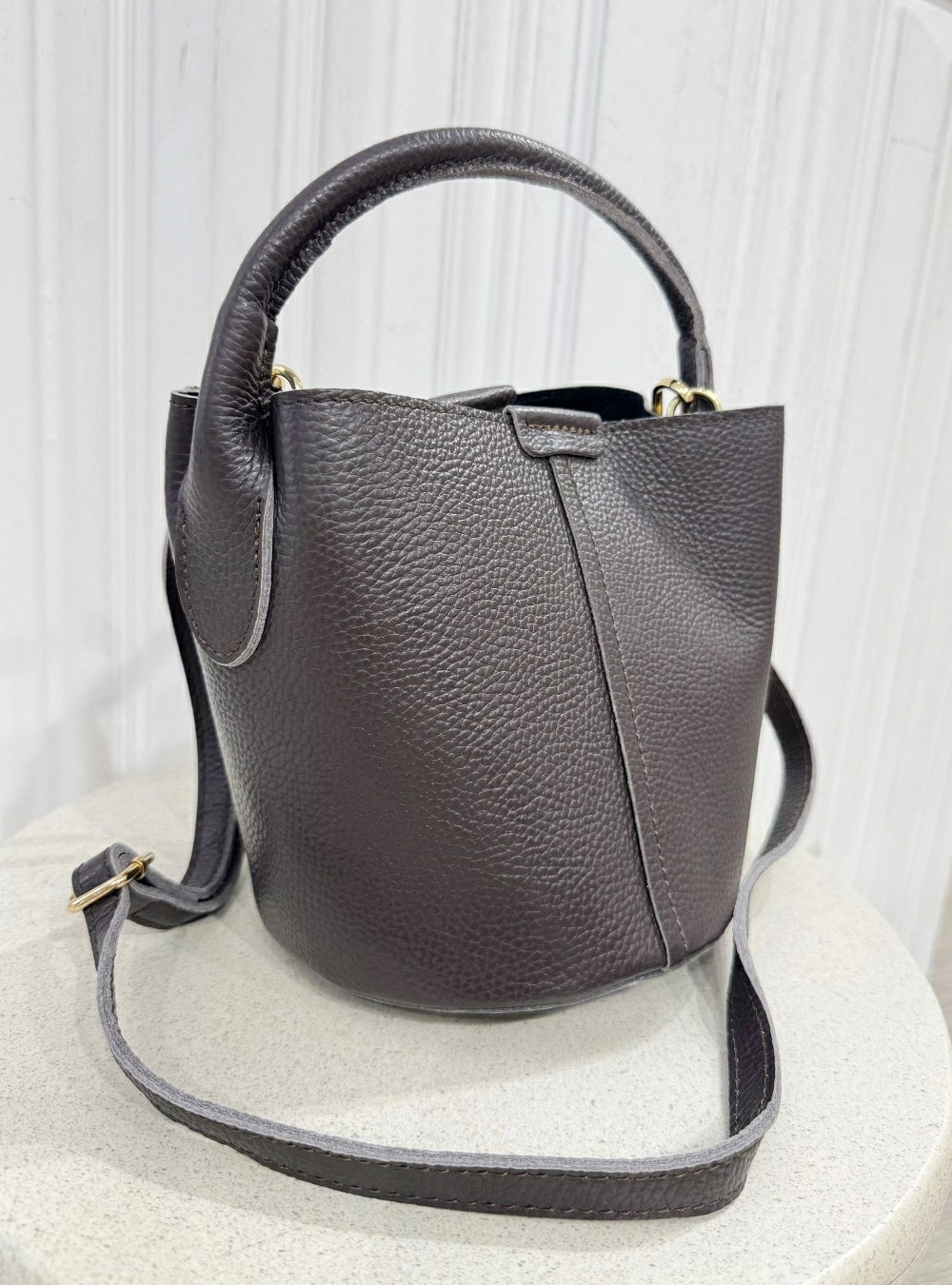 Bolso piel bombonera asa