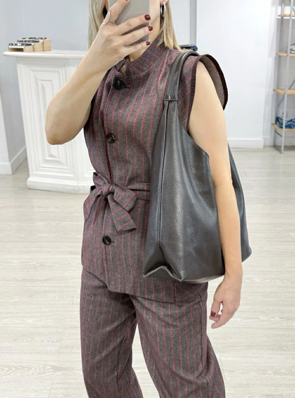 Bolso piel mediano saco