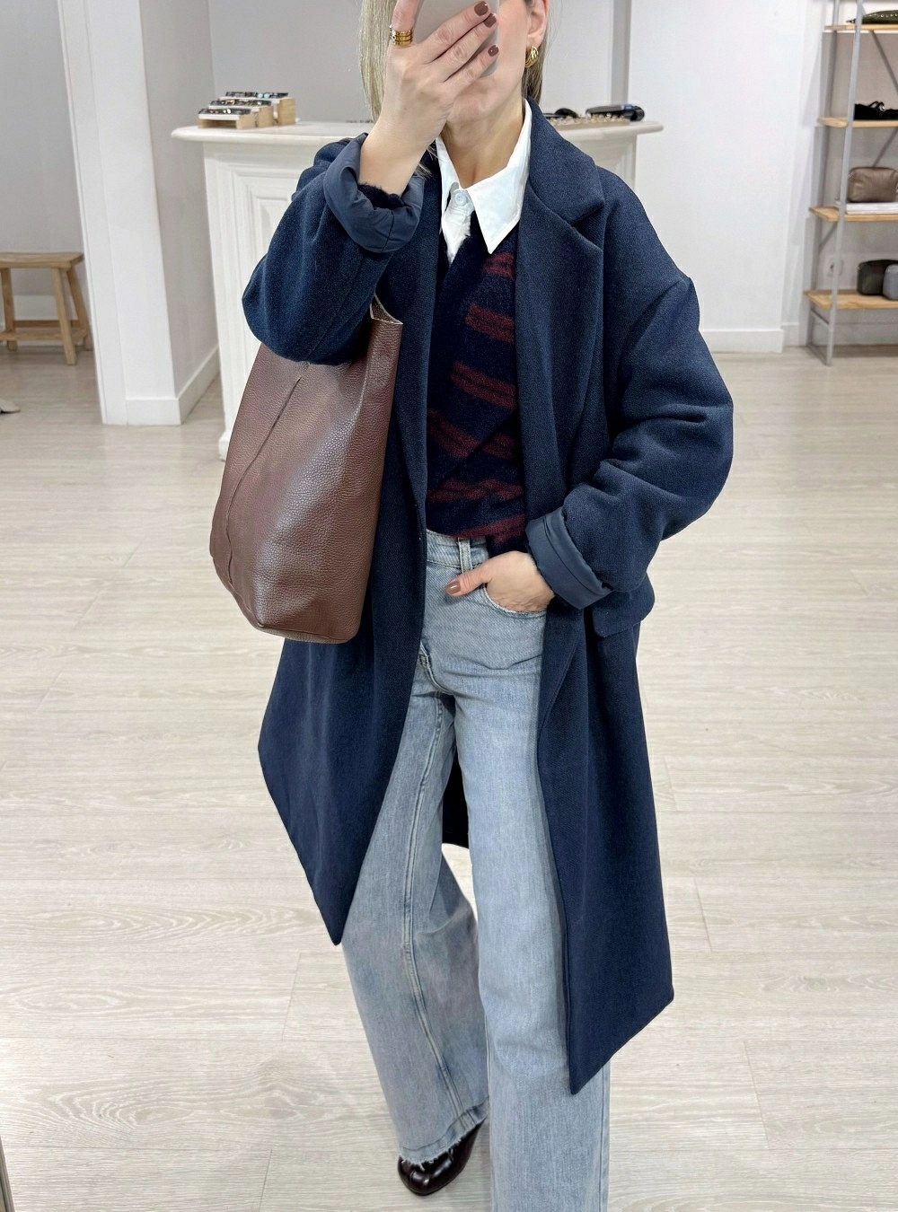 Bolso piel tote costura Bolso piel tote costura