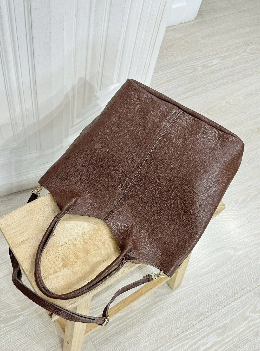 Bolso piel tote costura Bolso piel tote costura