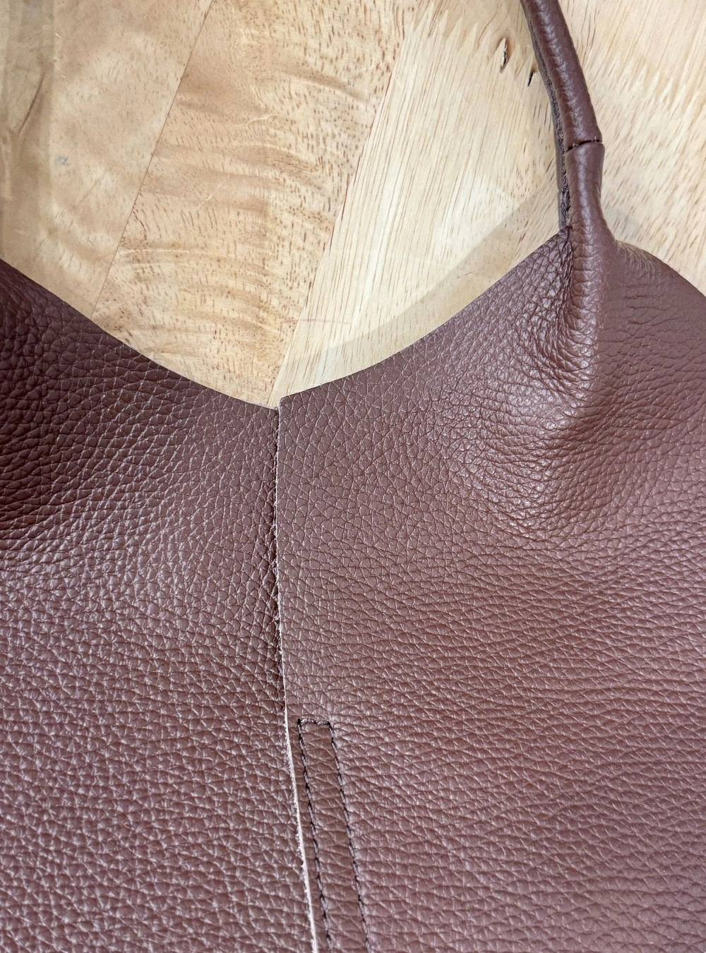 Bolso piel tote costura Bolso piel tote costura