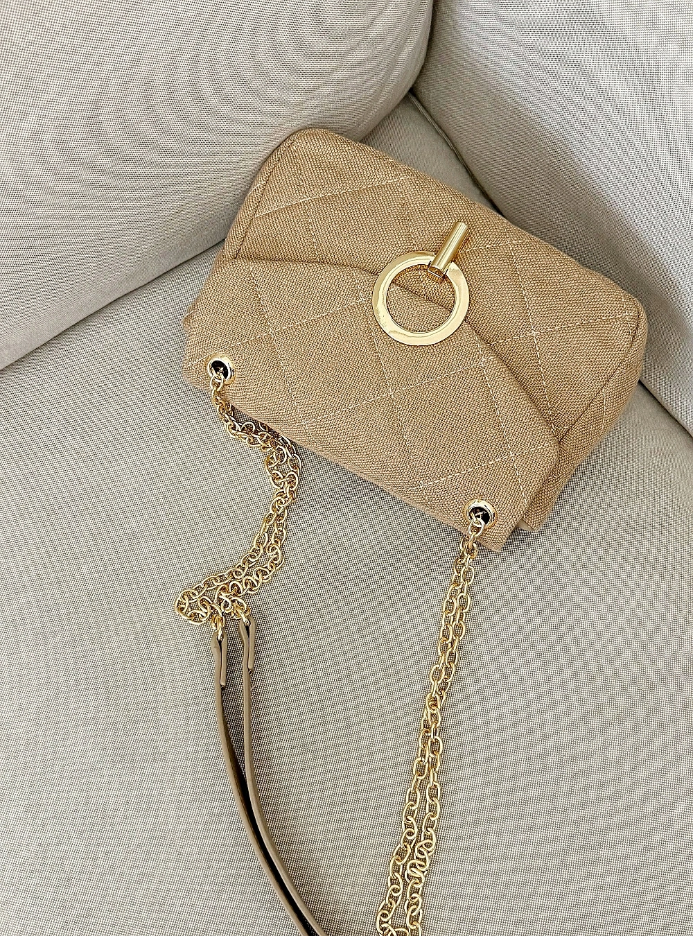 Bolso tejido rombos cierre O