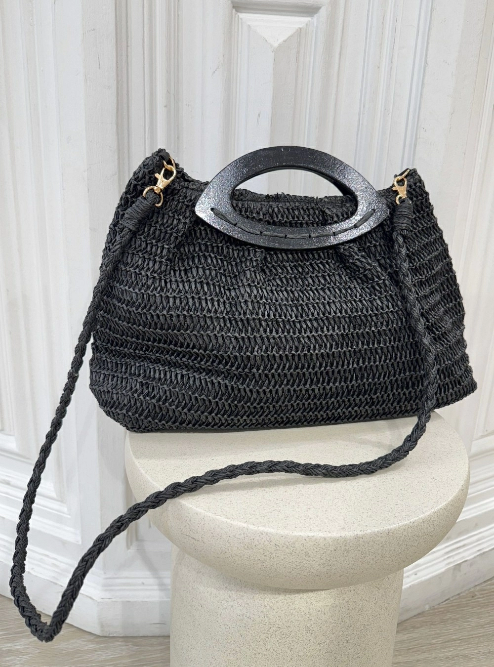 Bolso tote asa madera