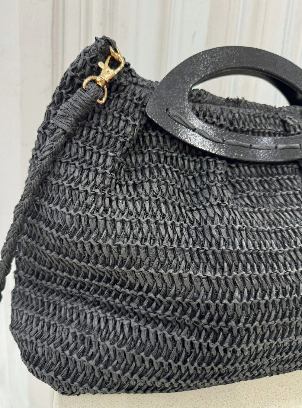 Bolso tote asa madera