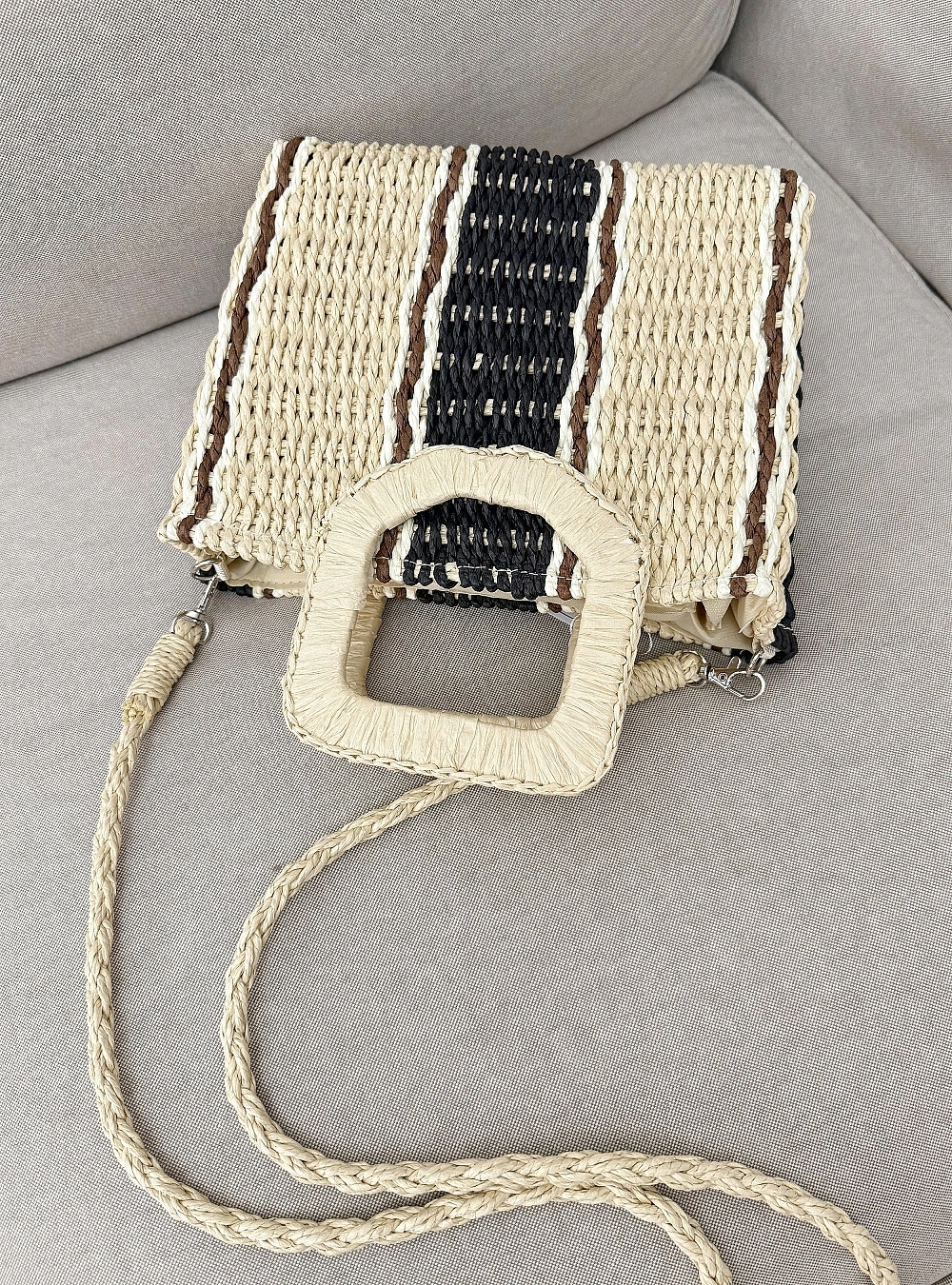 Bolso tote rafia pape