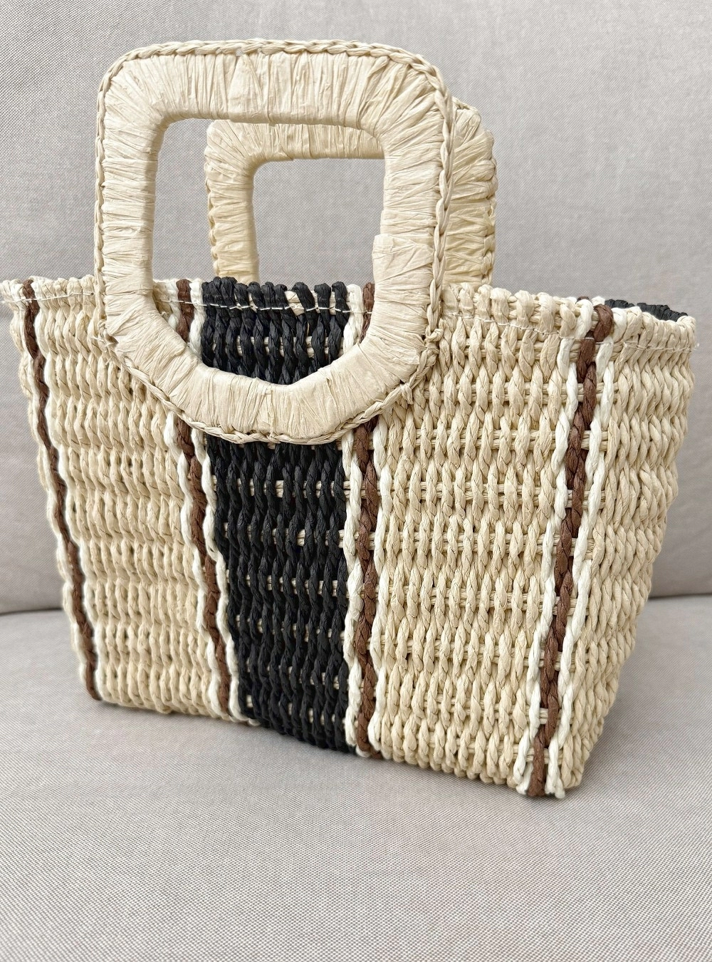 Bolso tote rafia pape