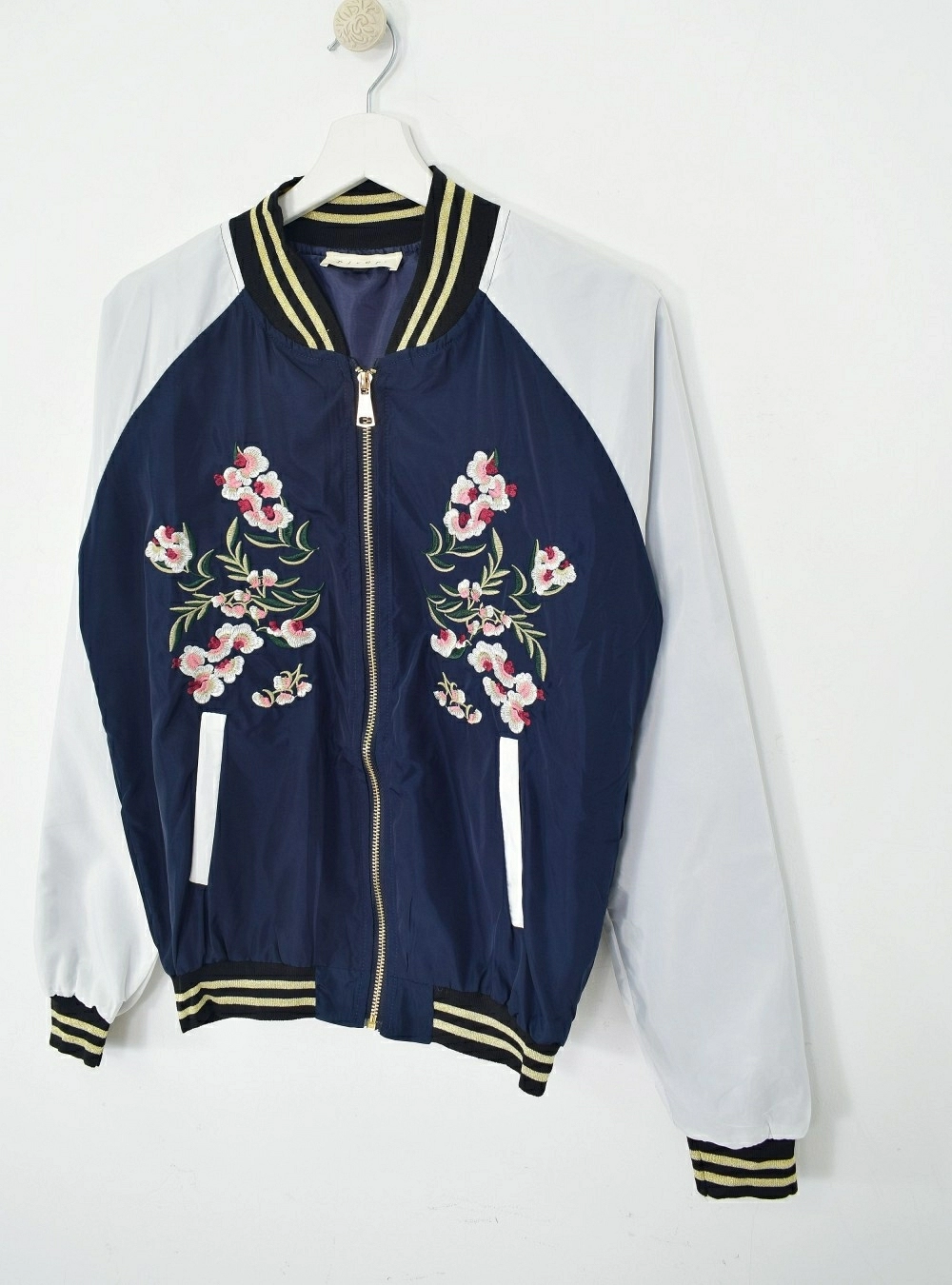 Bomber bordada cremallera