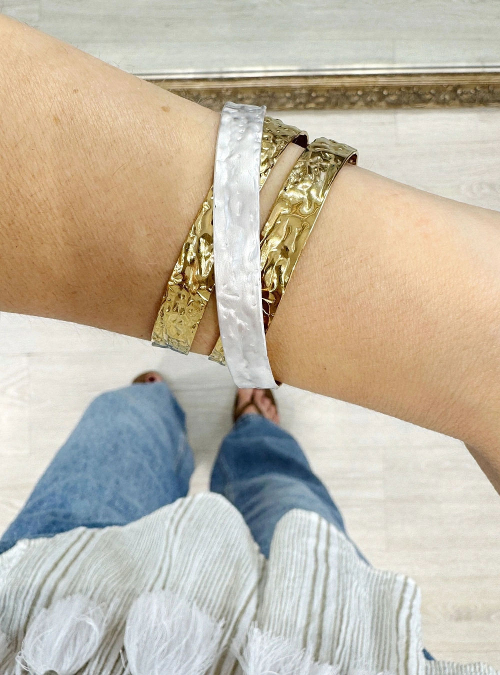 Brazalete 3 aros 1 lacado