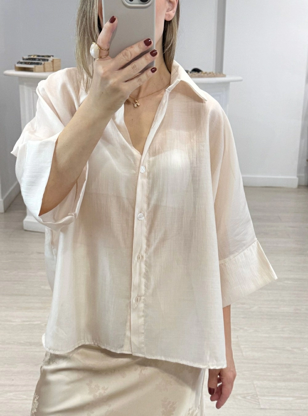 Camisa mc efecto seda Camisa mc efecto seda