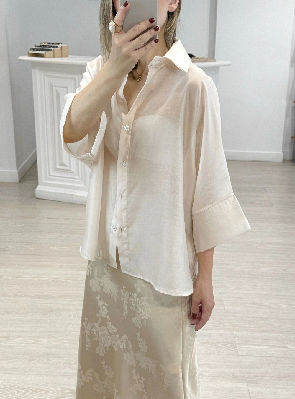Camisa mc efecto seda Camisa mc efecto seda