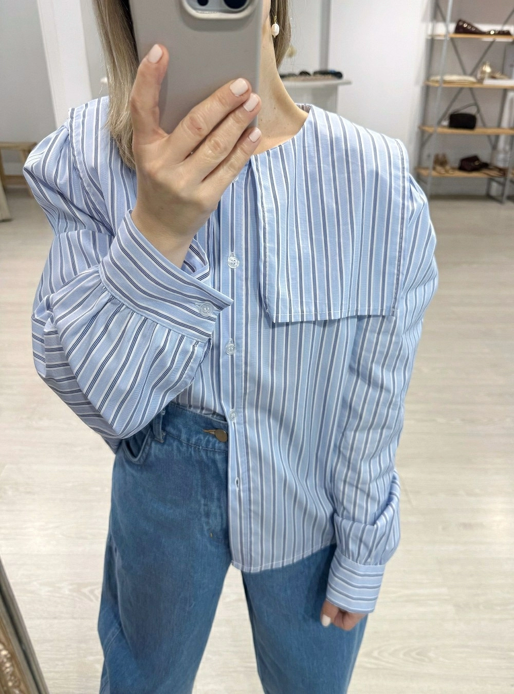 Camisa ml rayas volante