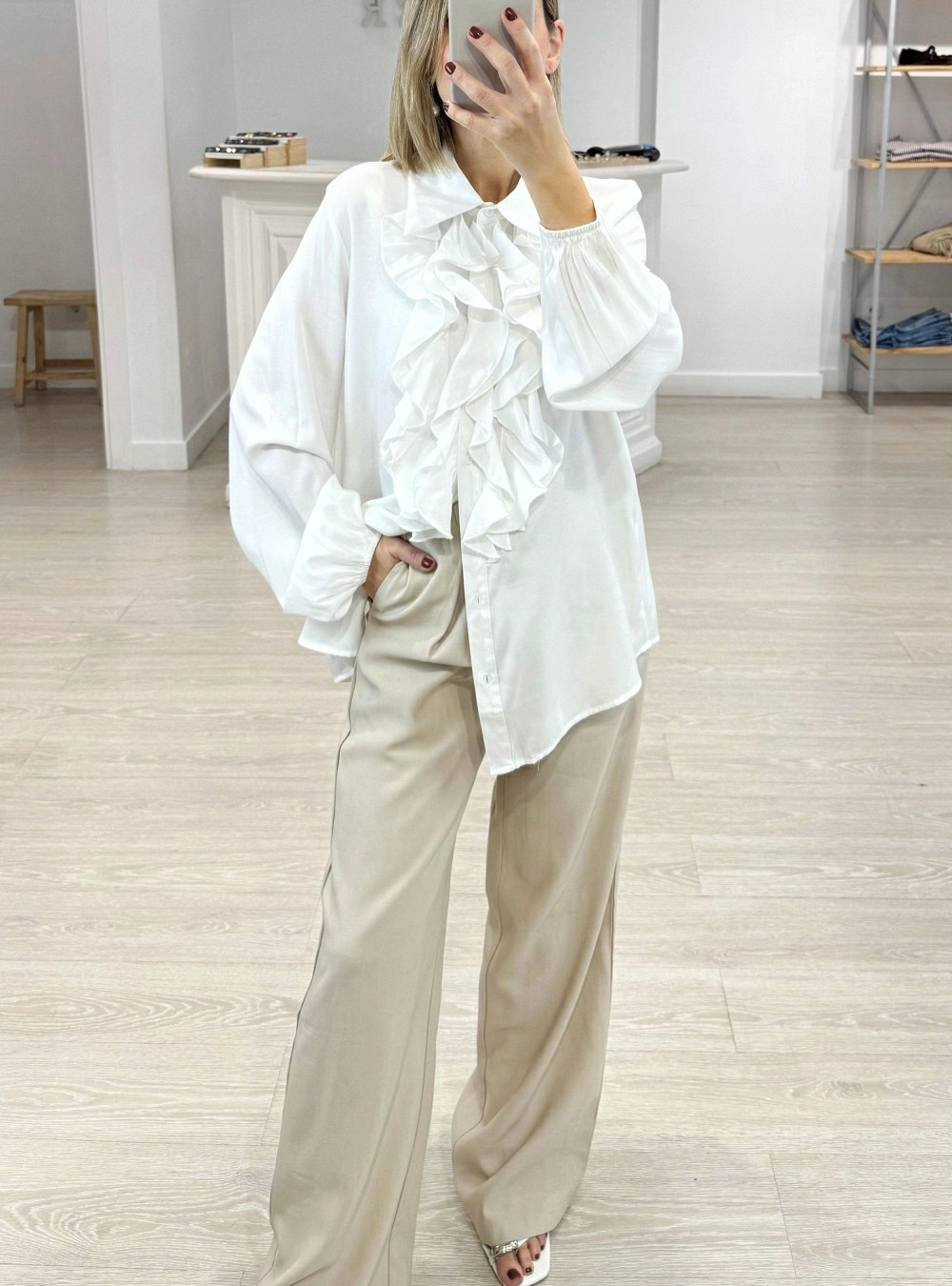 Camisa ml volantes