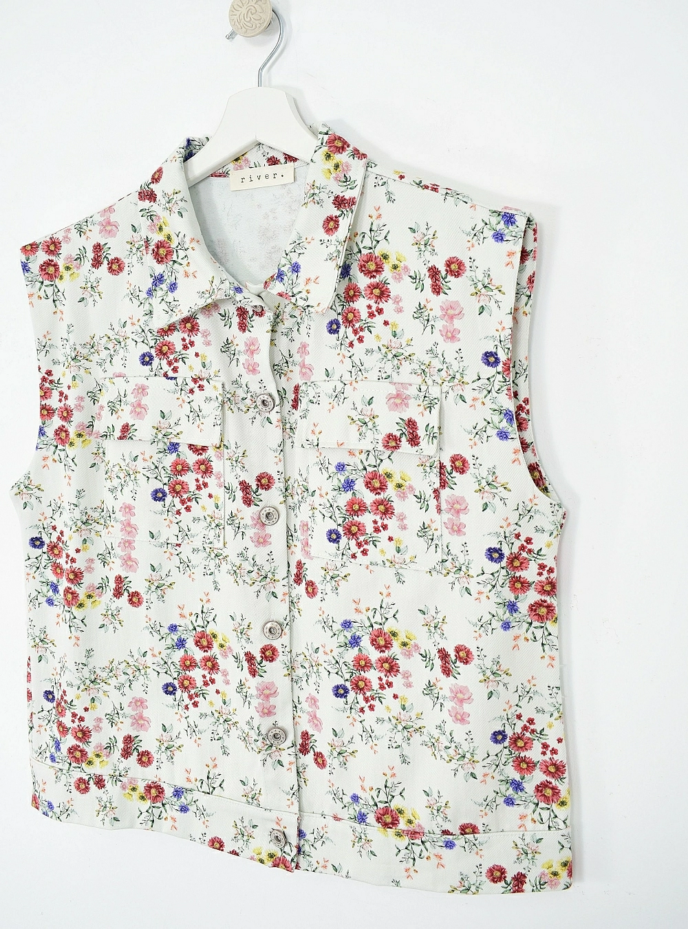Chaleco estampado flores