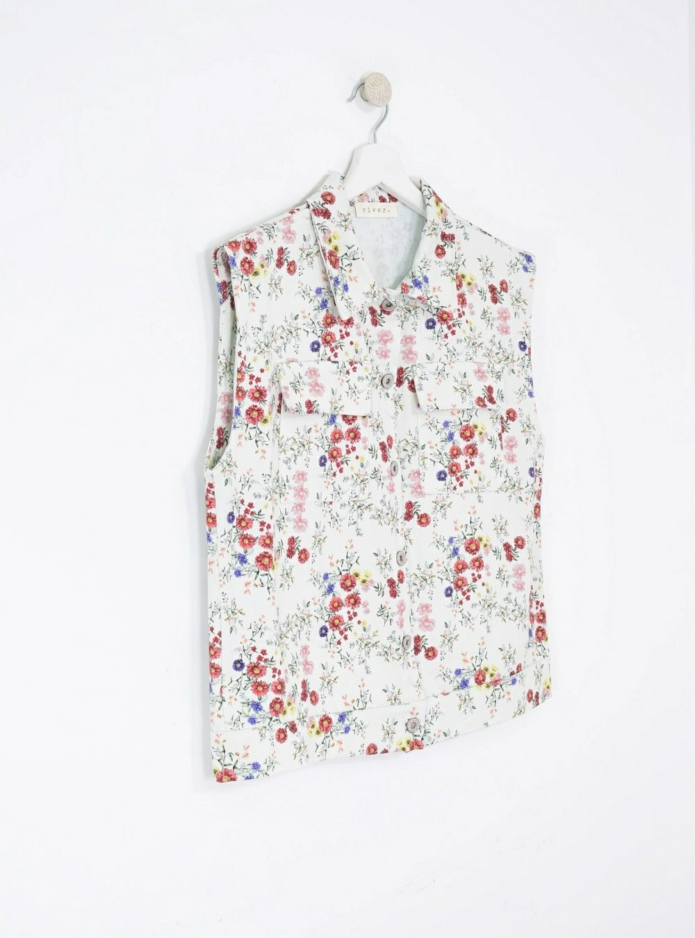 Chaleco estampado flores