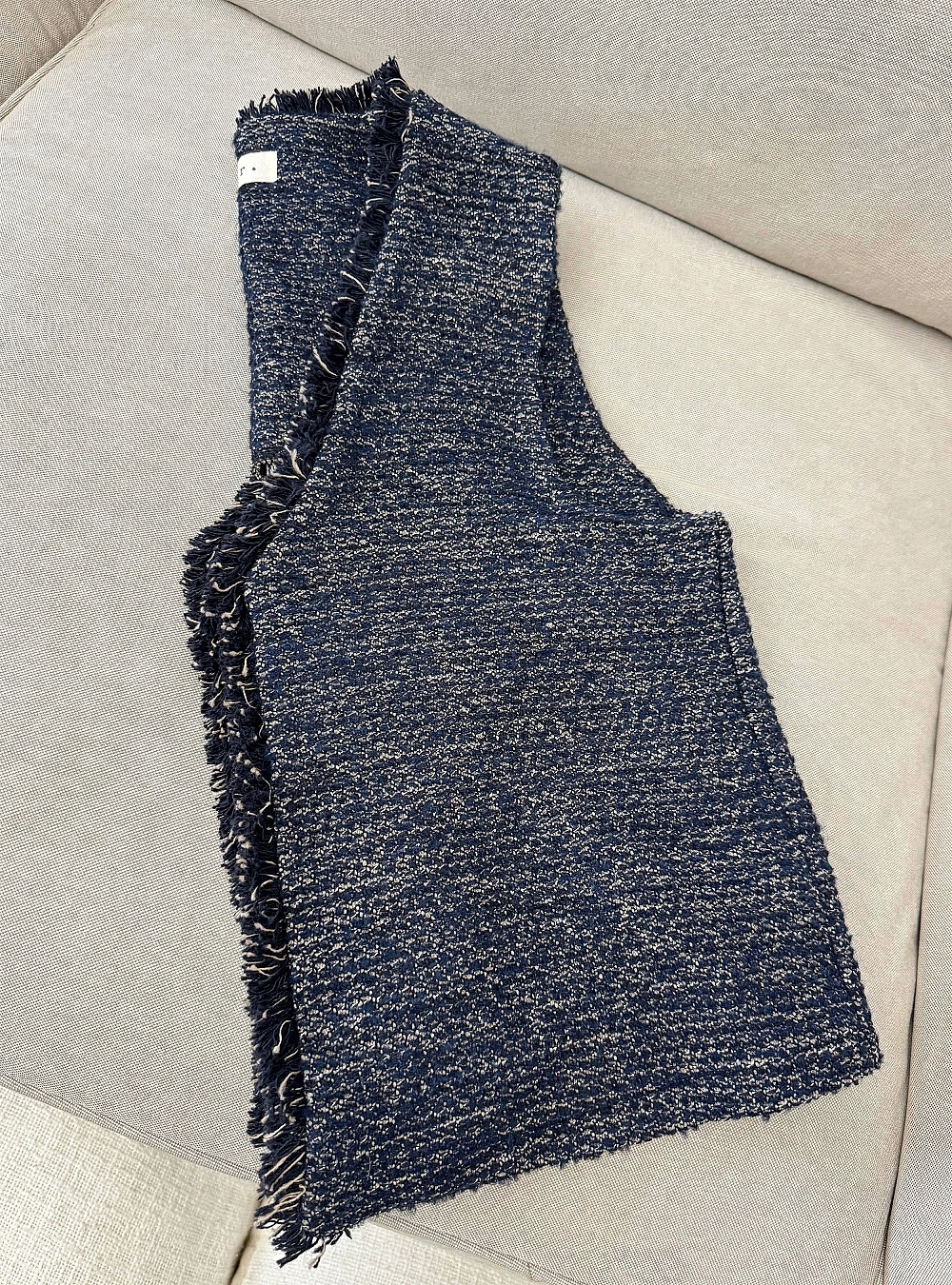 Chaleco jaspeado lurex hilos