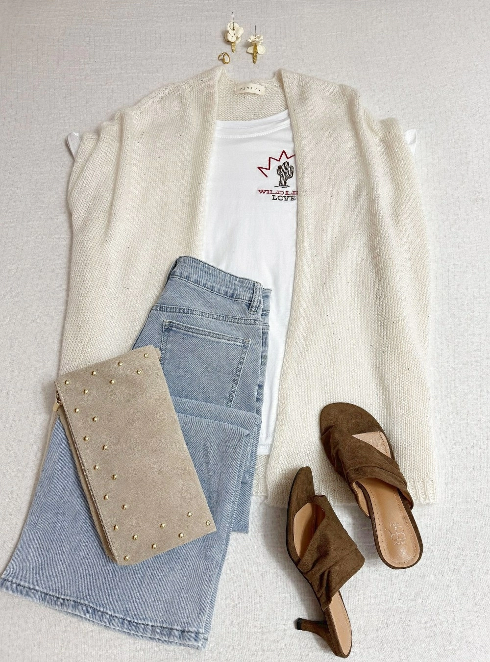 Chaleco oversize mini lentejuelas