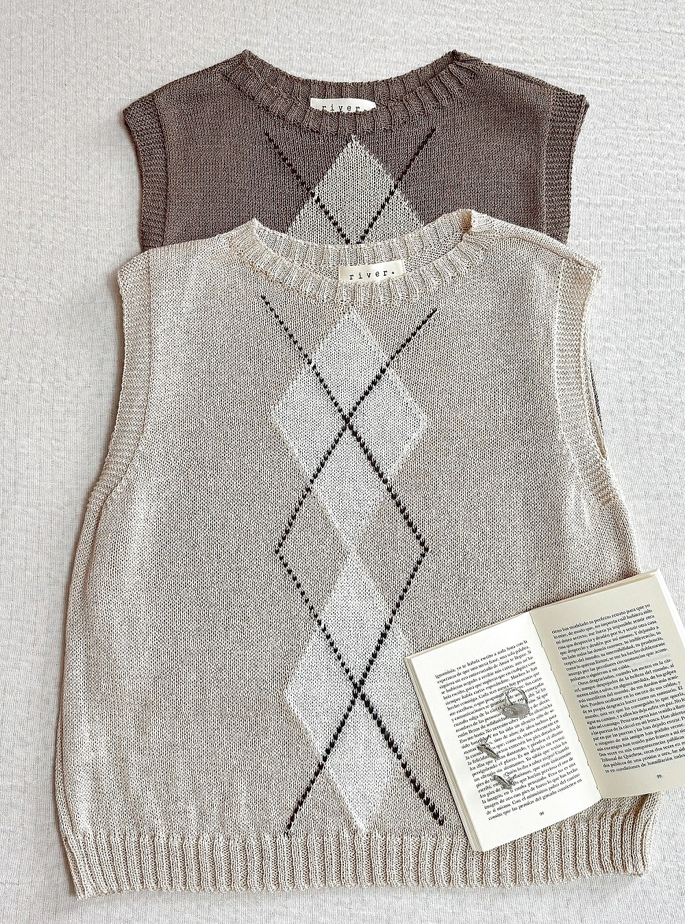 Chaleco punto estampado rombos