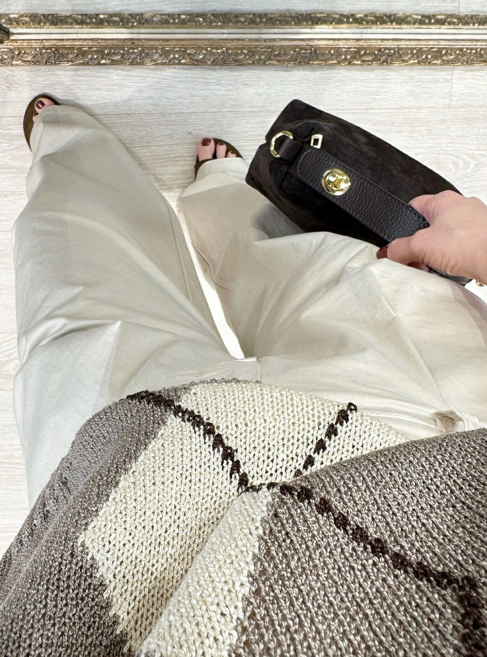 Chaleco punto estampado rombos (solo disponible online)