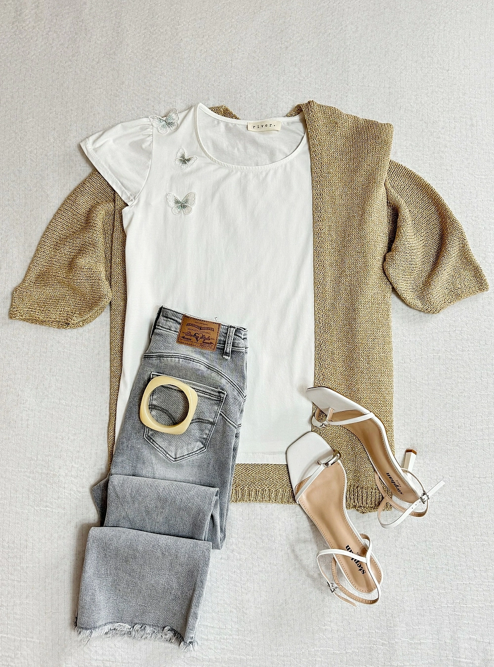 Chaqueta abierta punto lurex