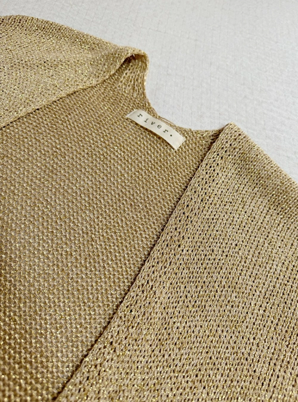 Chaqueta abierta punto lurex
