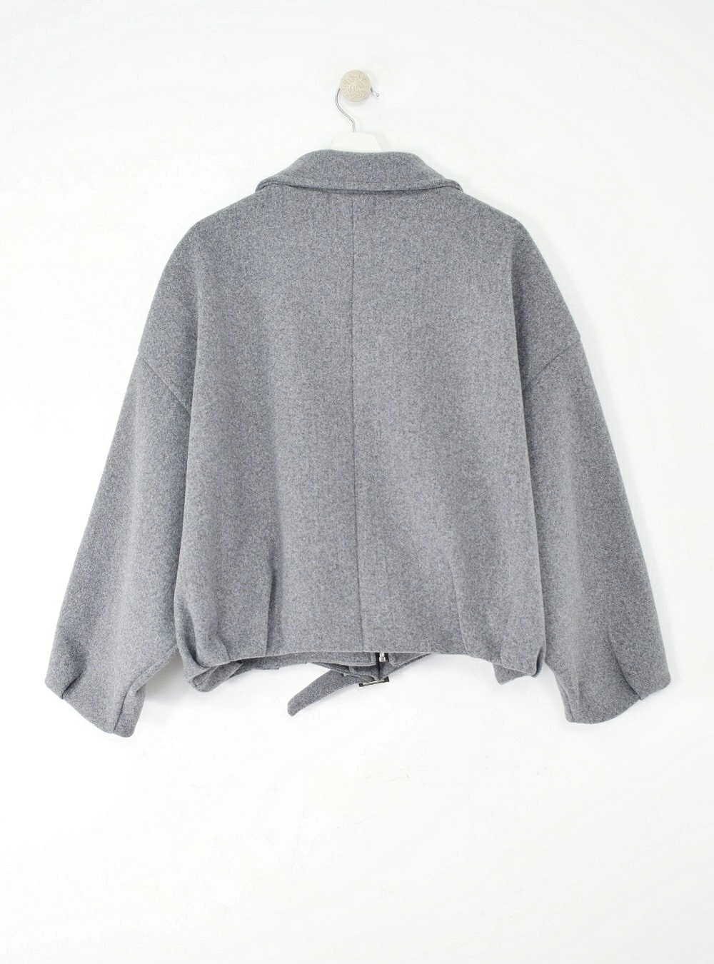 Chaqueta cremallera borde recogido Chaqueta cremallera borde recogido