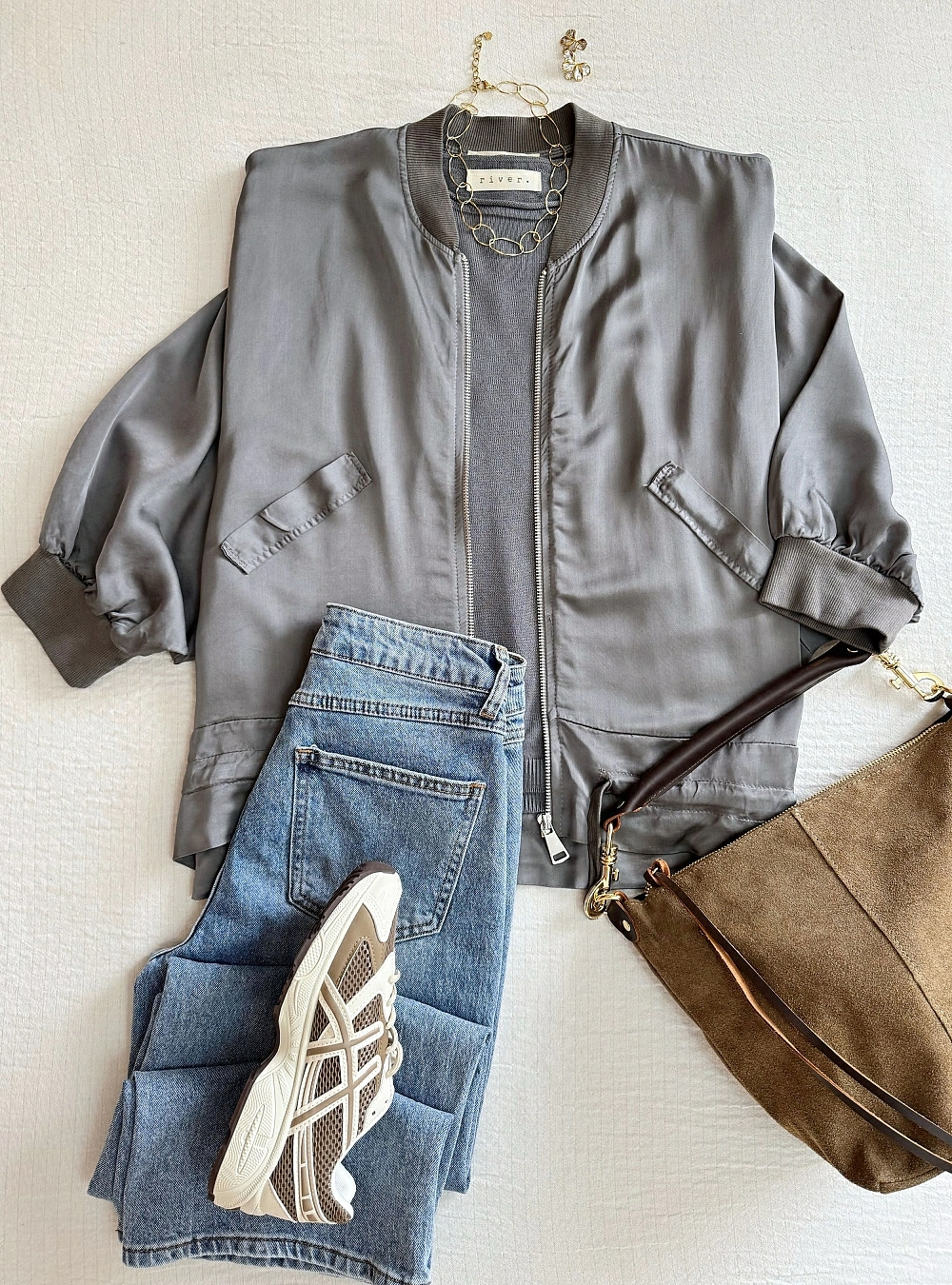 Chaqueta cremallera rayon
