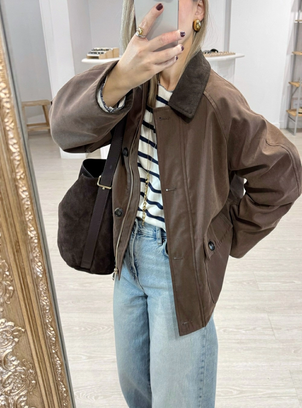Chaqueta cuello pana botones Chaqueta cuello pana botones