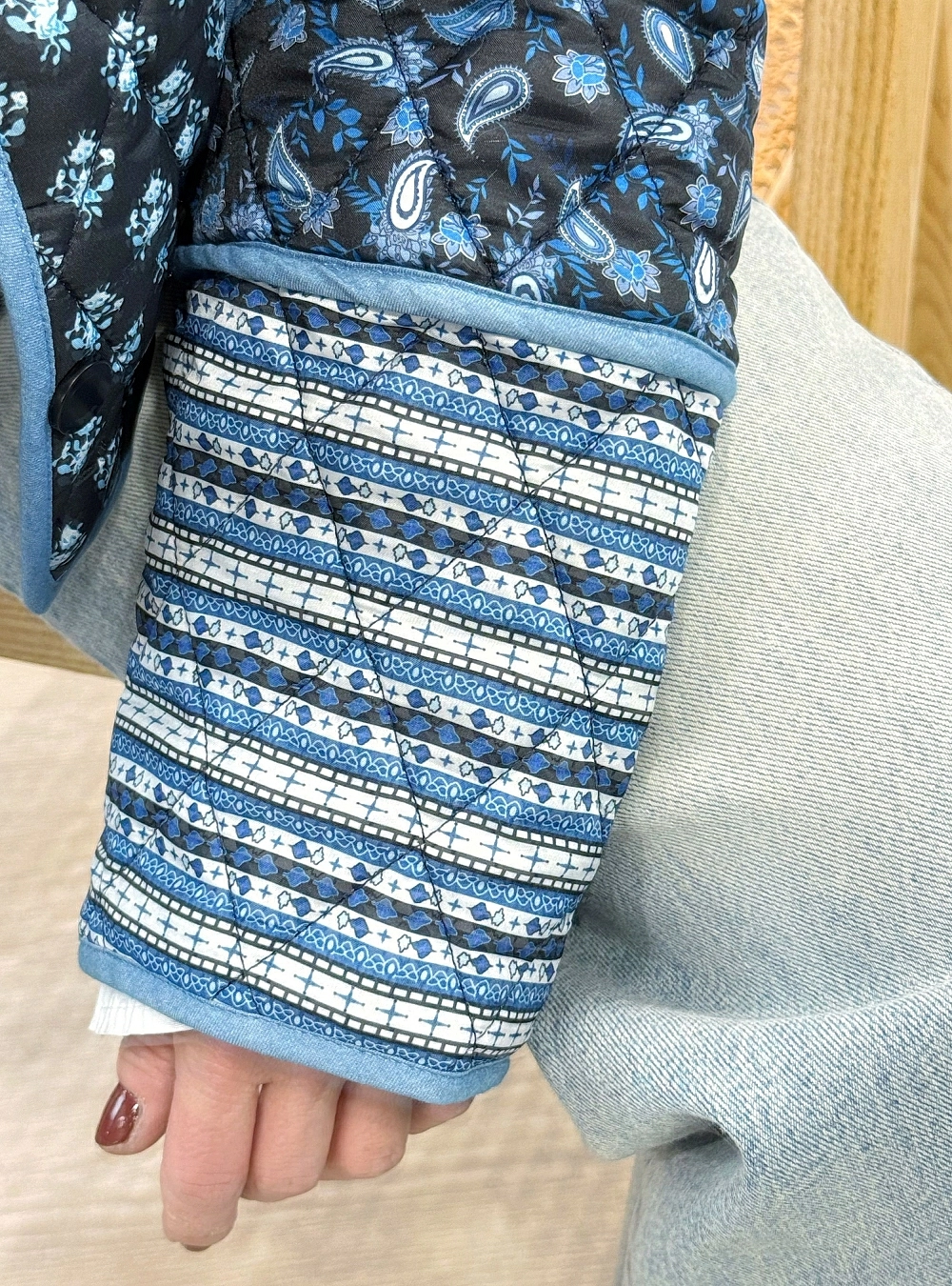 Chaqueta padding estampada