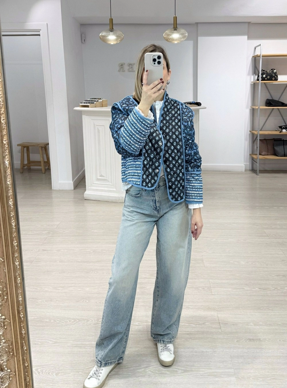 Chaqueta padding estampada