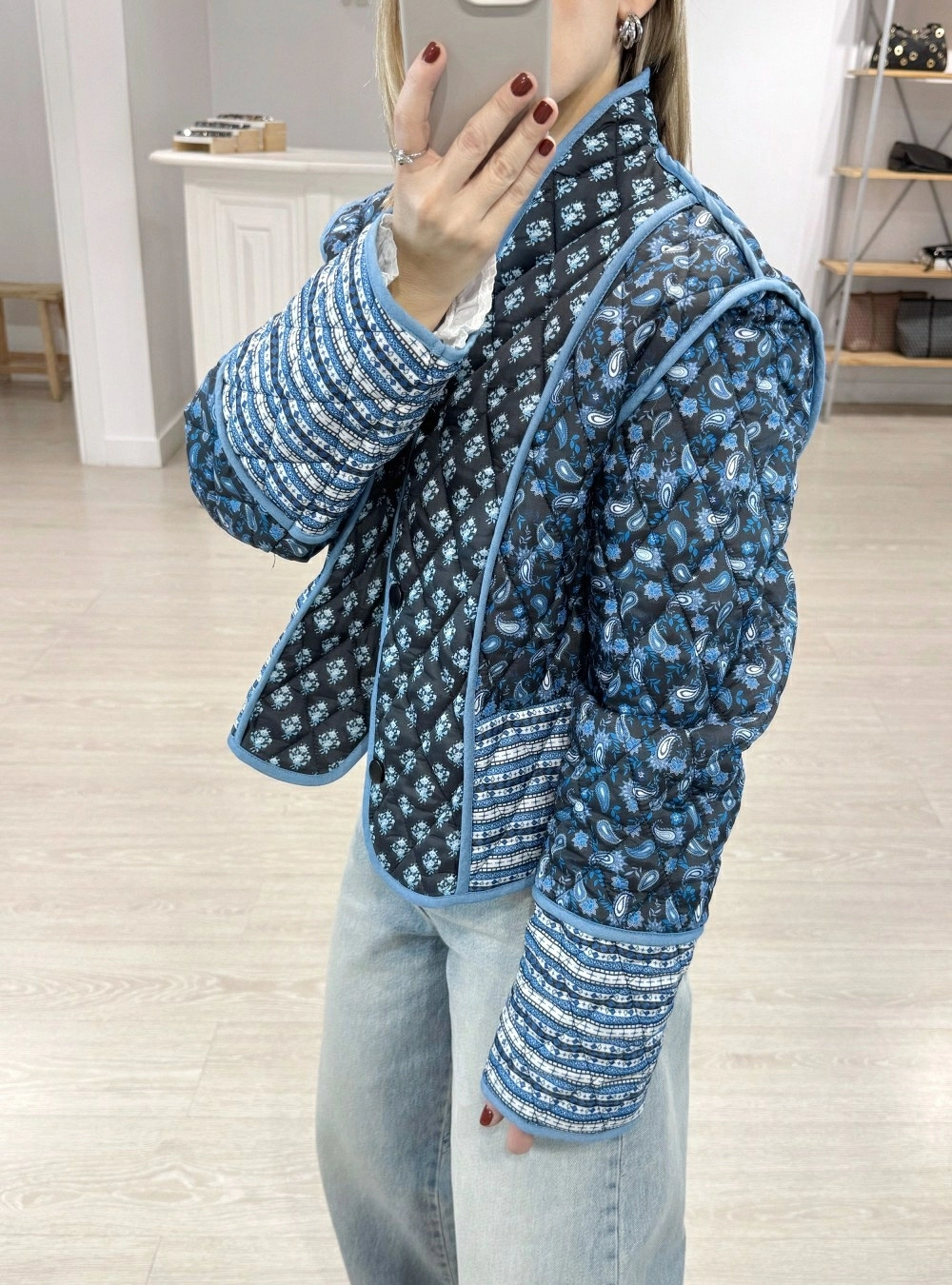 Chaqueta padding estampada