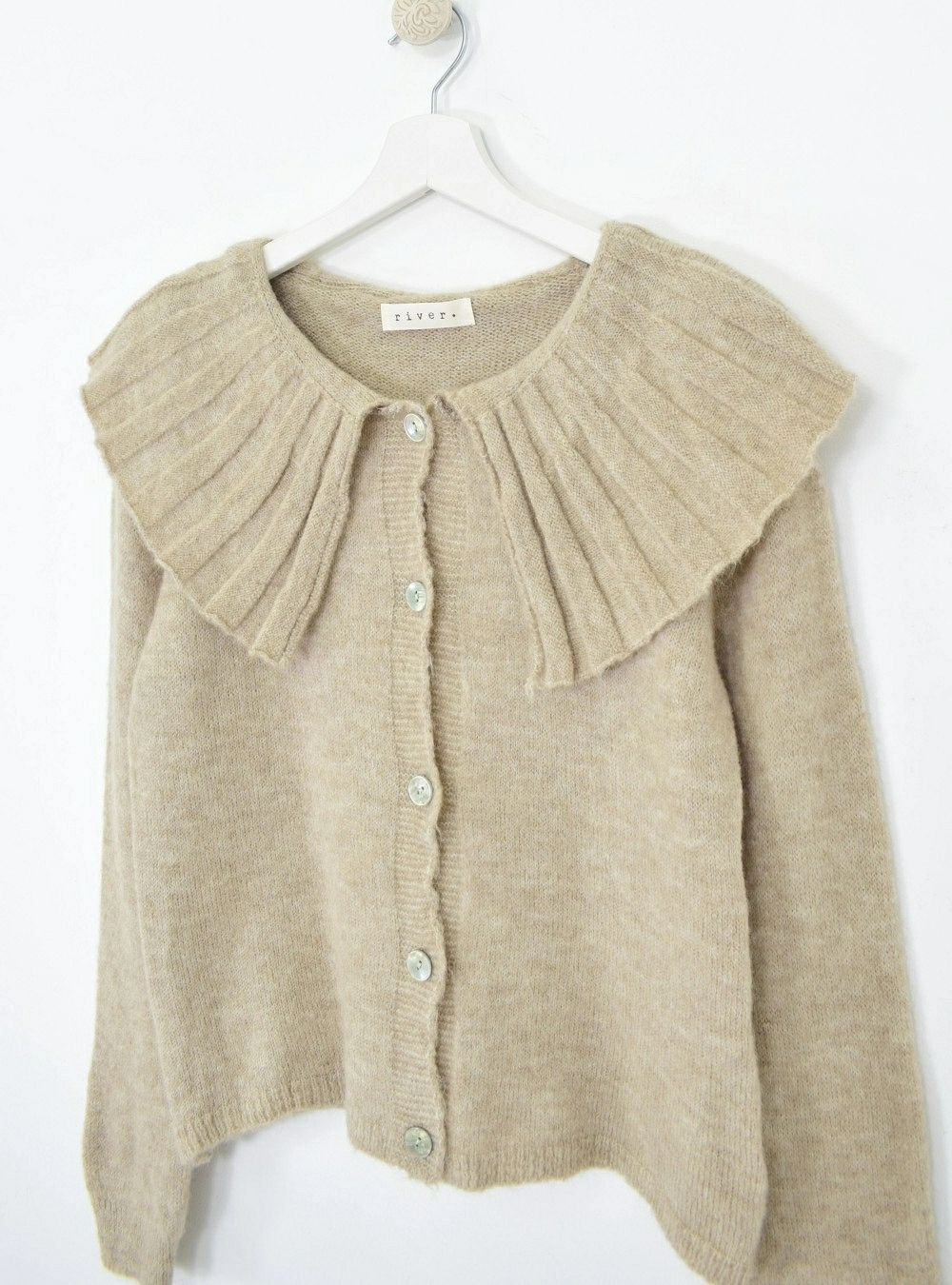 Chaqueta punto cuello bebe