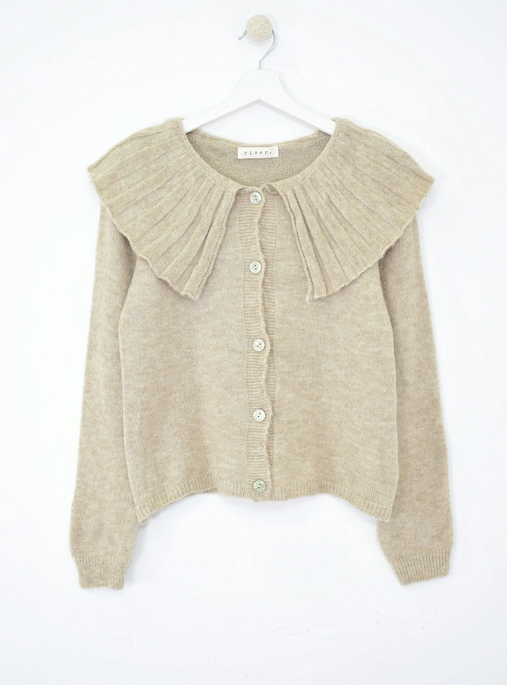Chaqueta punto cuello bebe