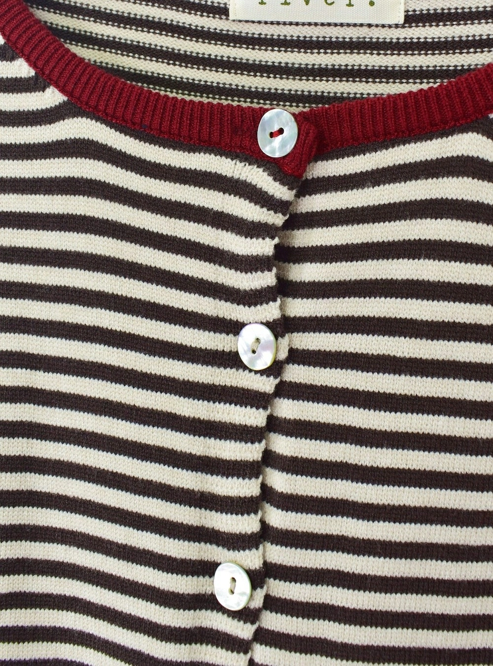 Chaqueta punto fine rayas bordes Chaqueta punto fine rayas bordes