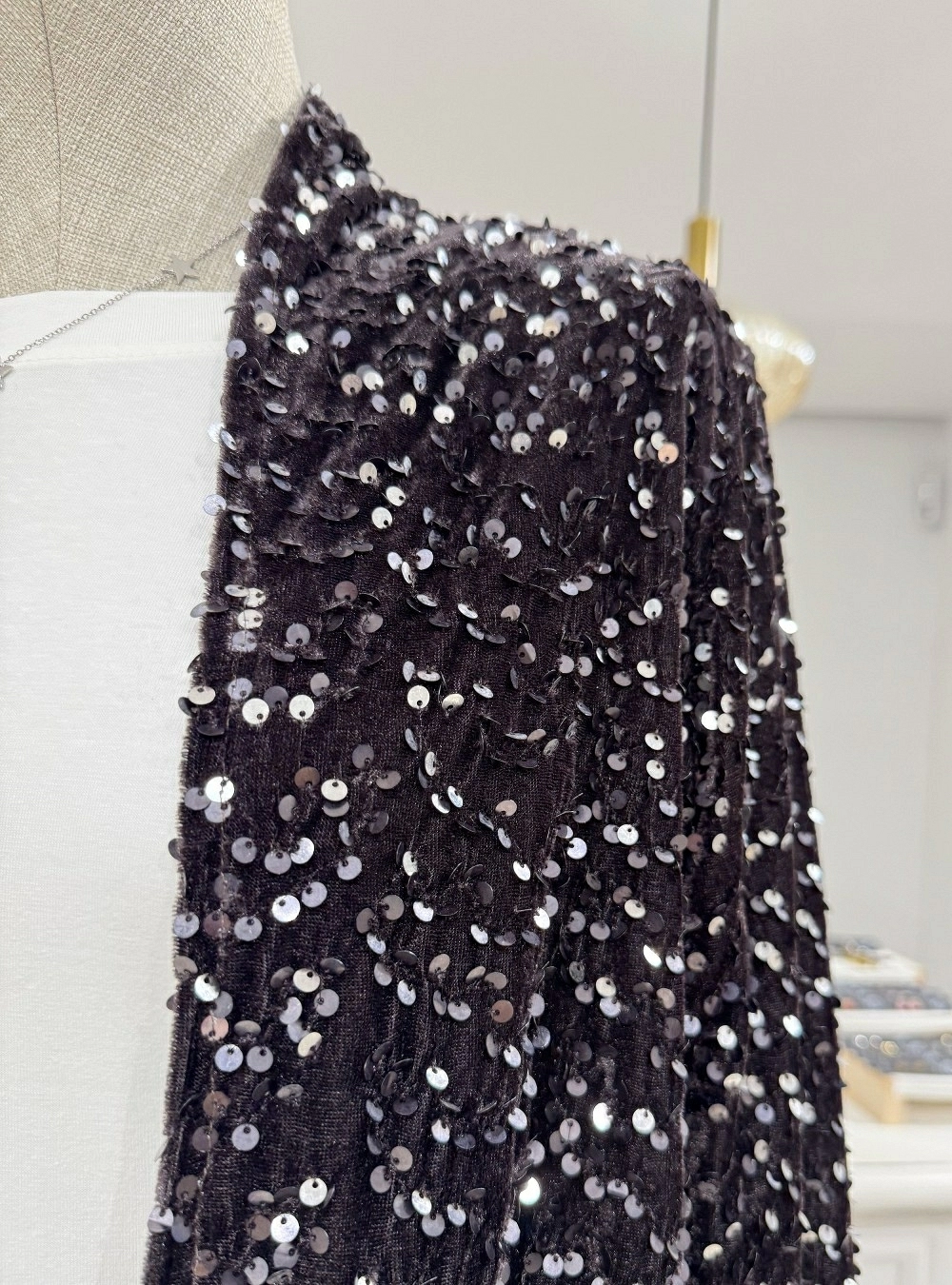 Chaqueta terciopelo con lentejuelas