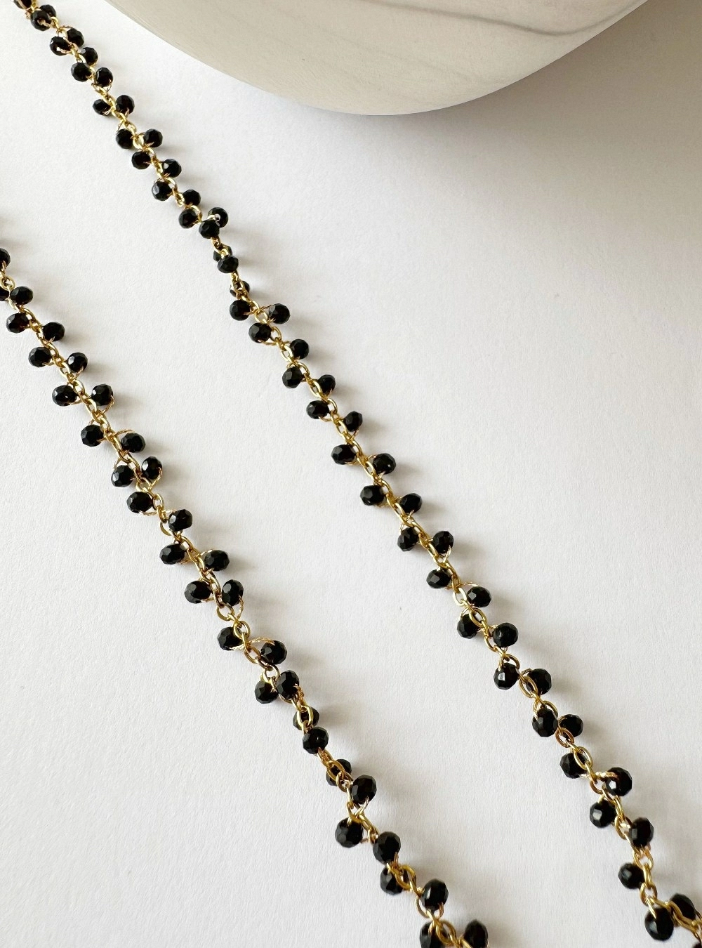 Collar acero cuentas cristal
