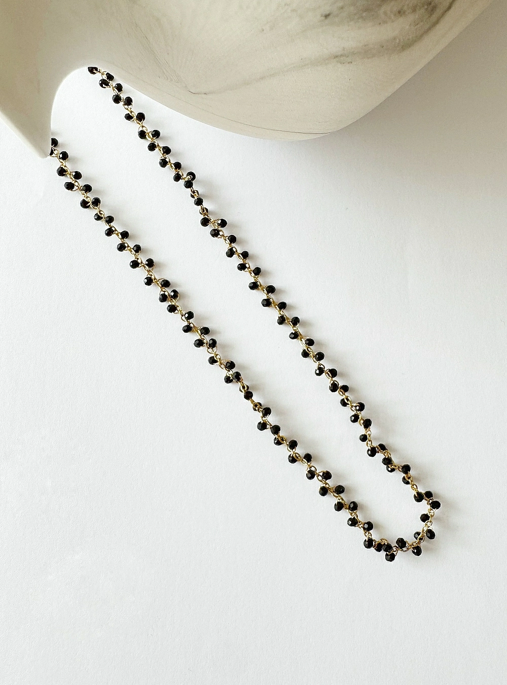 Collar acero cuentas cristal