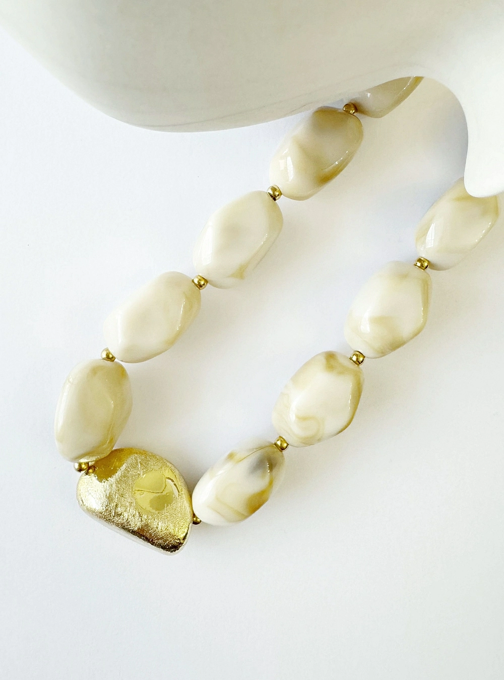 Collar acero forma piedras