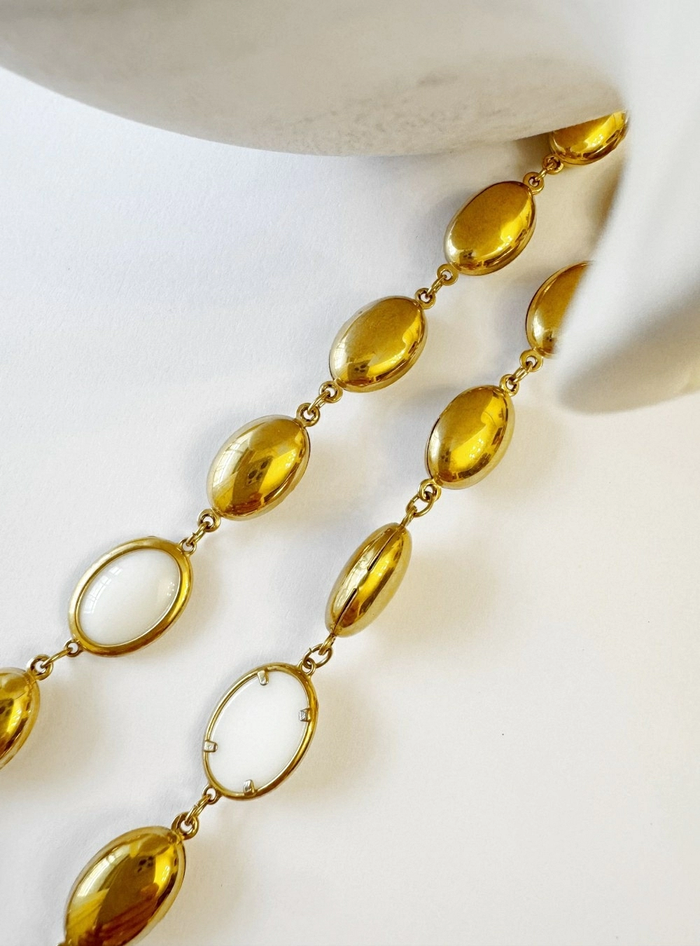Collar acero ovalos