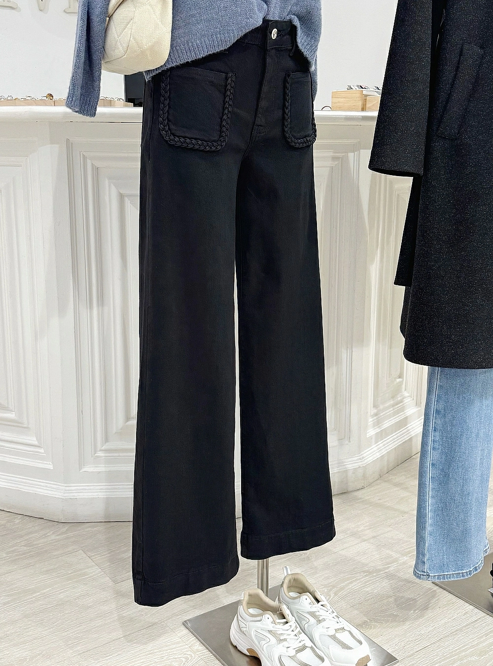 Jeans straight bolsillo trenza new