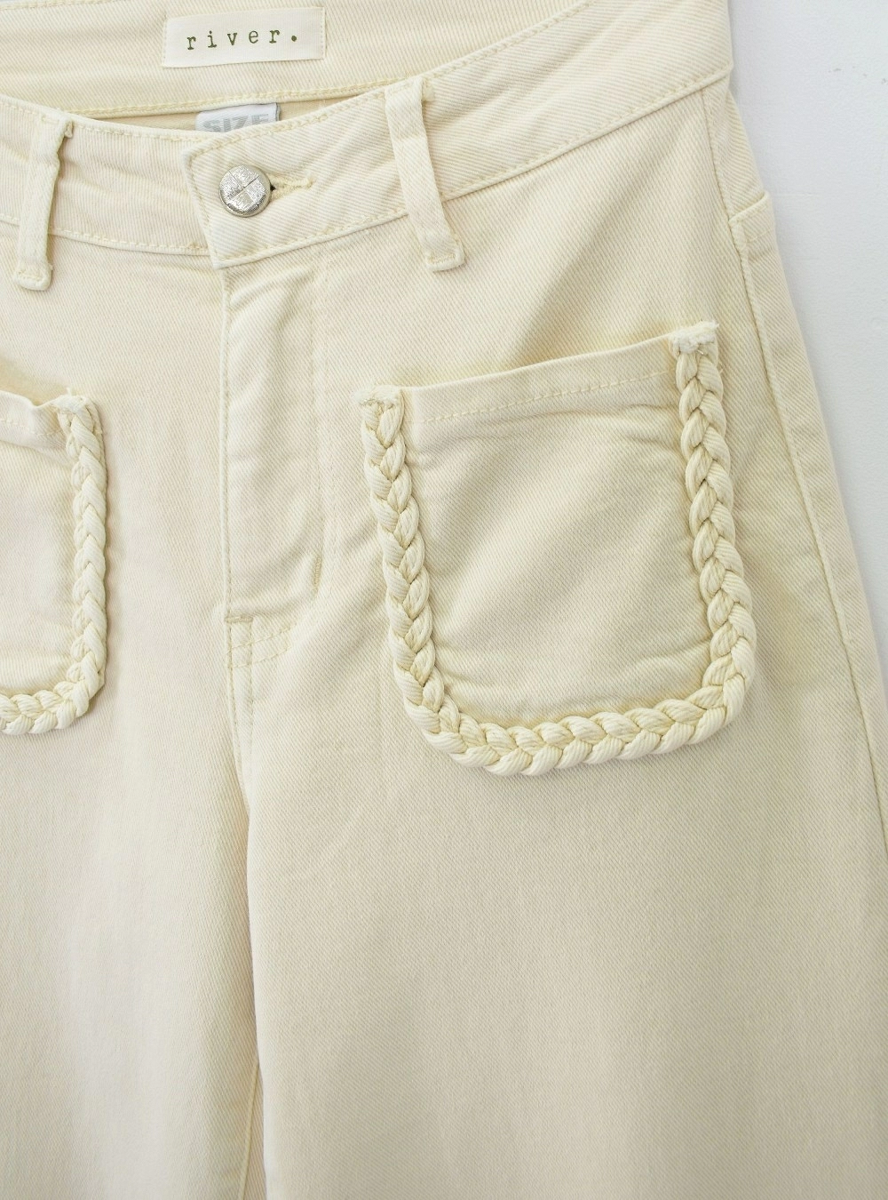 Jeans straight bolsillo trenza new
