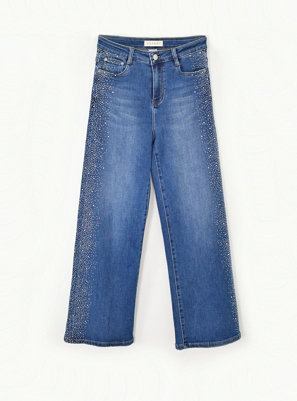 Jeans straight cristales