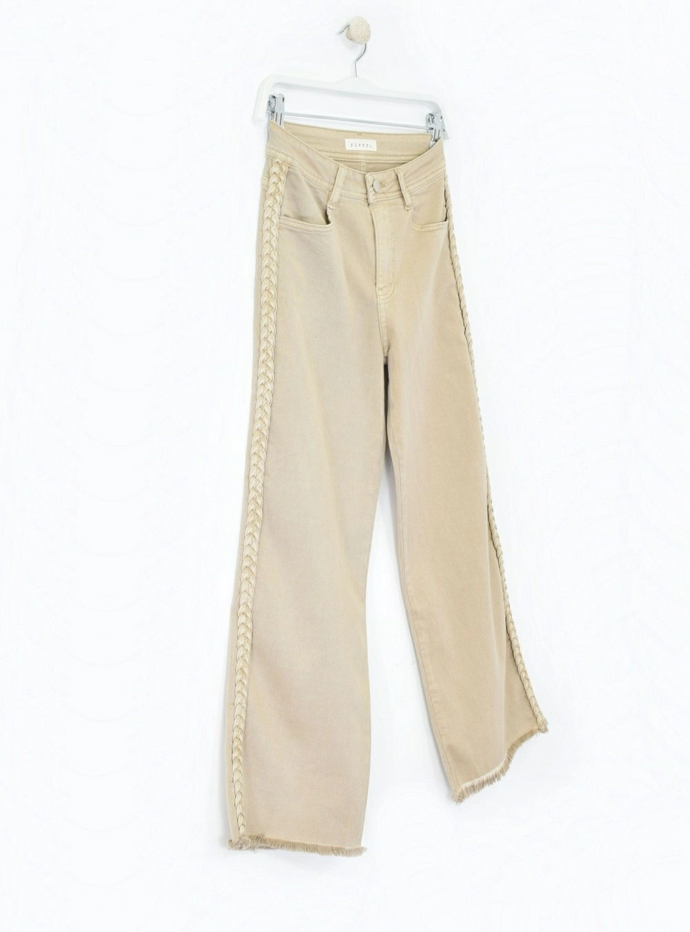 Jeans straight trenza lateral