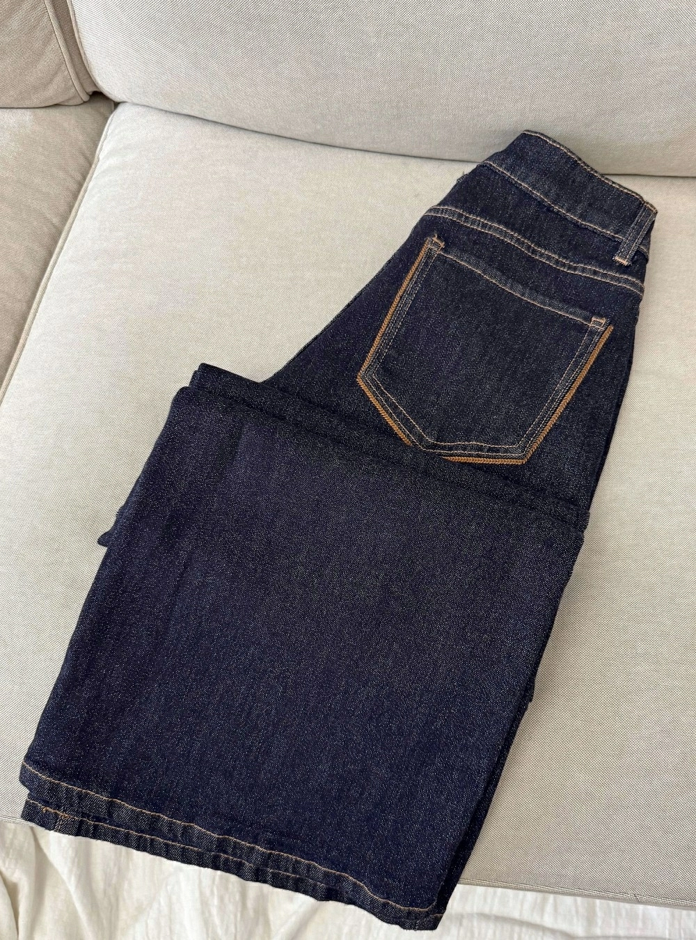 Jeans wide leg costura