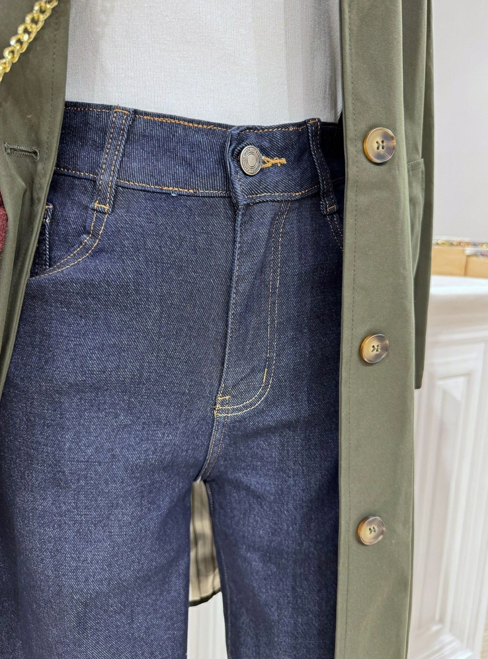 Jeans wide leg costura color Jeans wide leg costura color