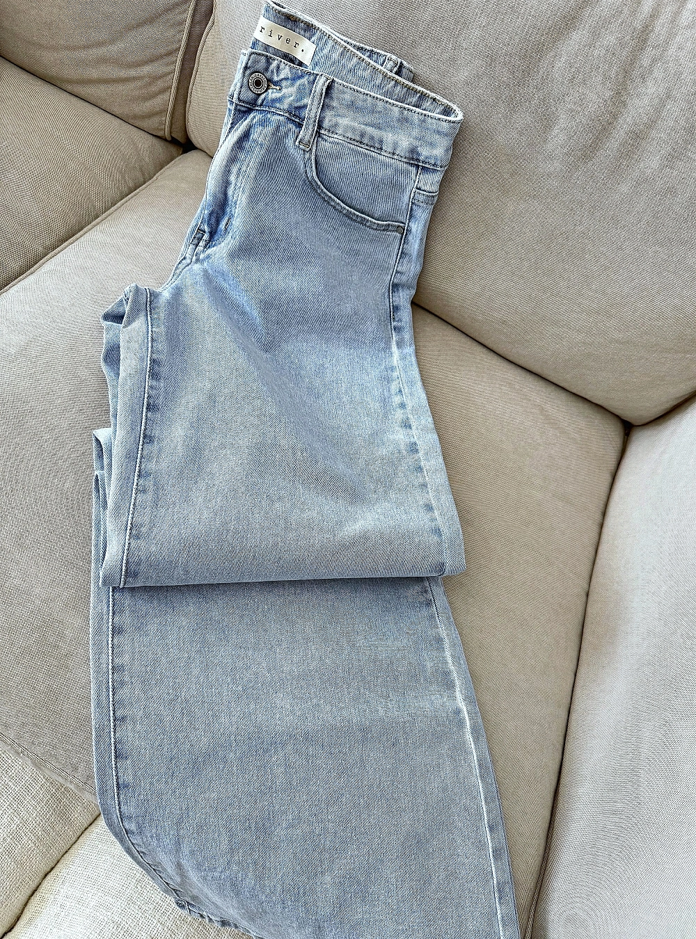 Jeans wide leg mid waist