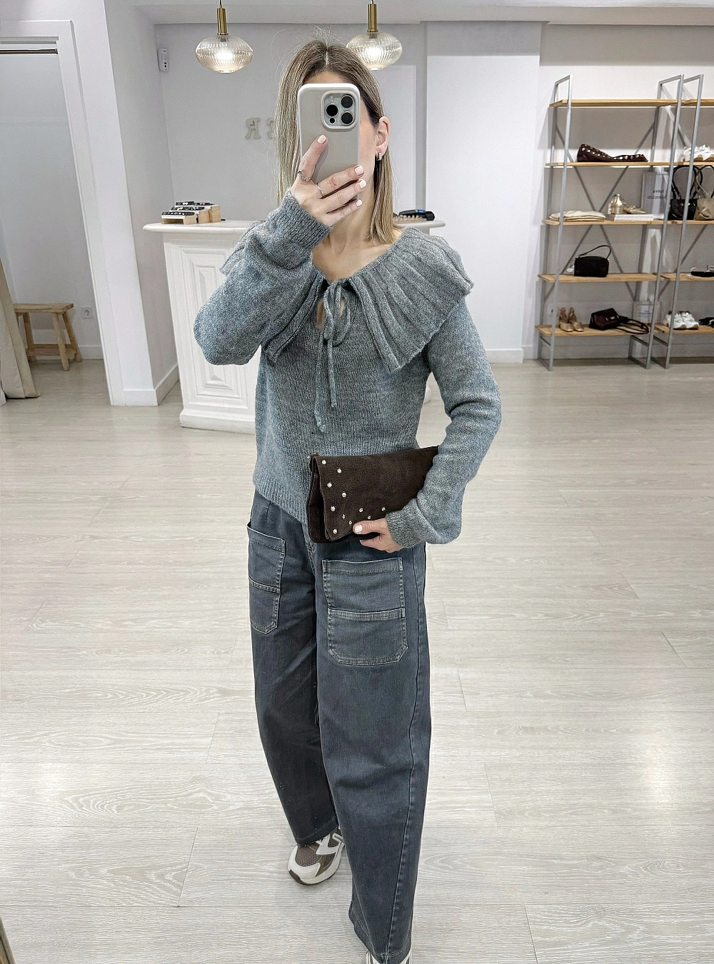 Jersey cuello bebe lazo