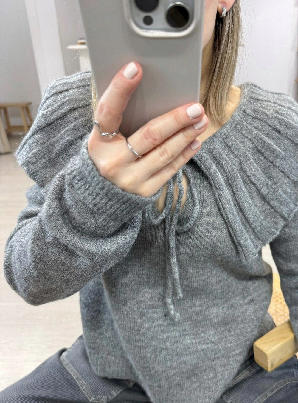 Jersey cuello bebe lazo